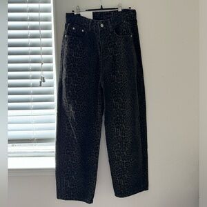 Amazon cheetah print barrel jeans